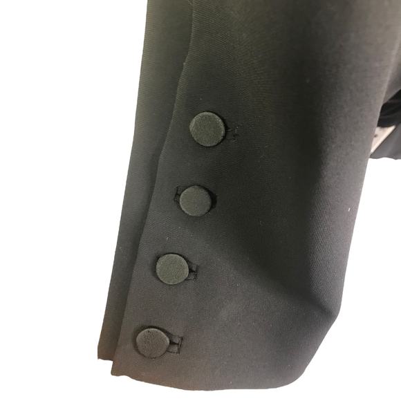 Jonathan Simkha Womens Black Tuxedo jacket satin trim / buttons - Picture 7 of 13